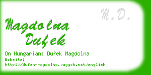 magdolna dufek business card